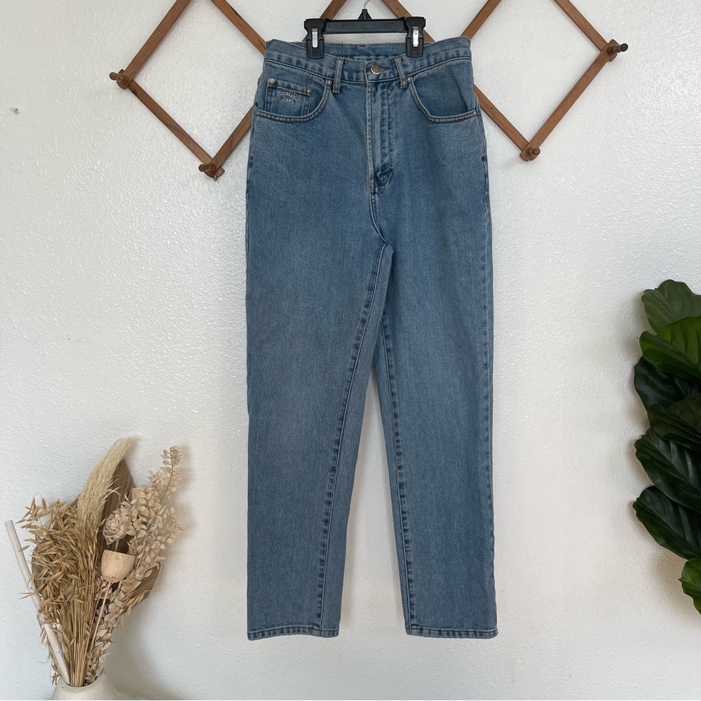 Faconnable Medium Wash Straight Leg Jean